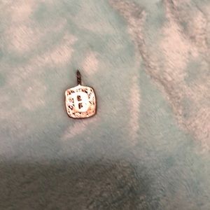 The letter B pendant.silver stamped